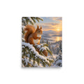 Eichhörnchen im Winterwald – Poster 8 × 10 Zoll
