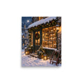 Weihnachtsbäckerei bei Nacht – Poster 8 × 10 Zoll