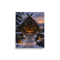 Wikingerhalle zur Wintersonnenwende – Poster 8 × 10 Zoll
