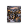Weihnachtslaternen an der Steinbrücke – Poster 8 × 10 Zoll