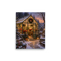 Festliches Gewächshaus im Schnee – Poster 8 × 10 Zoll