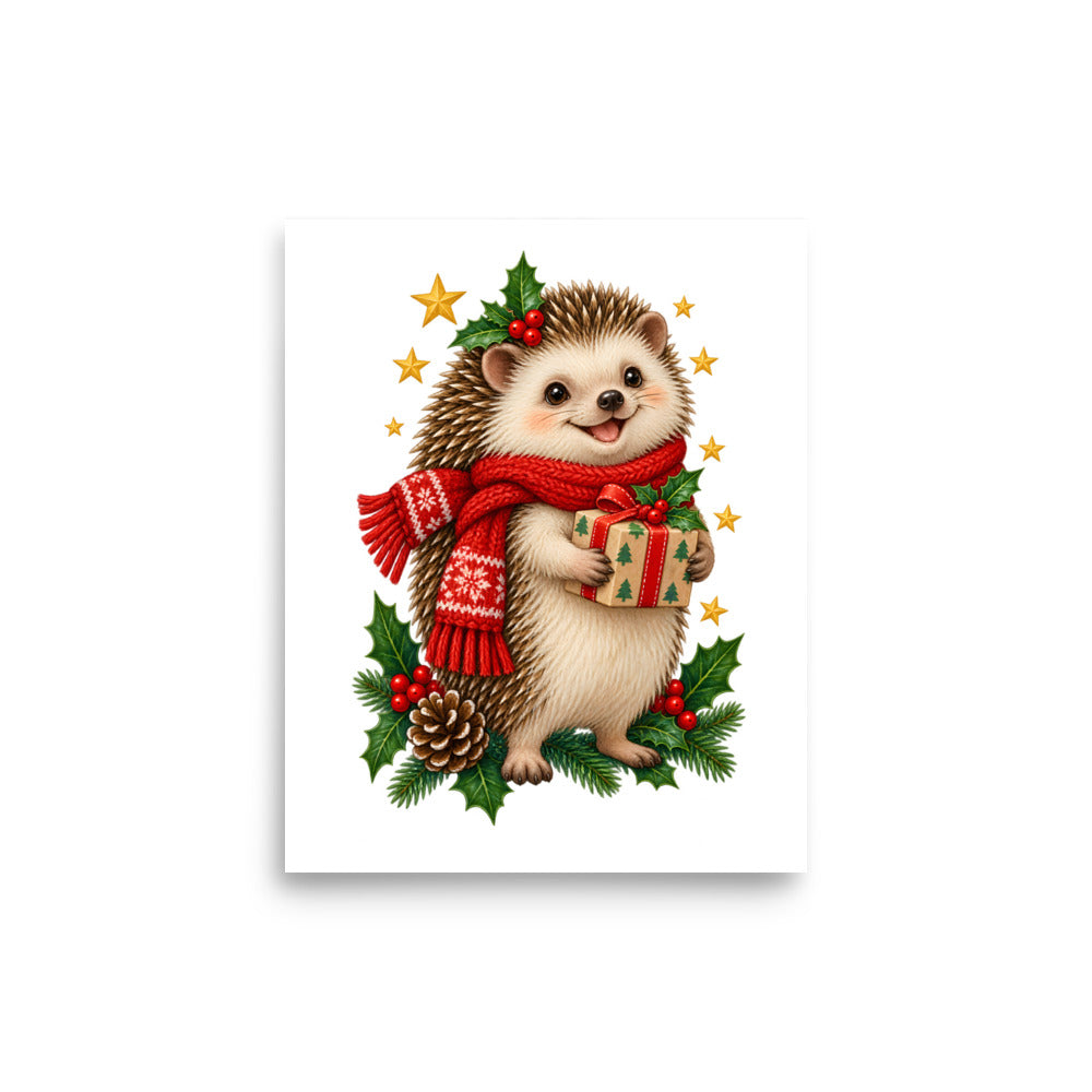 Weihnachtsigel – Poster 8 × 10 Zoll