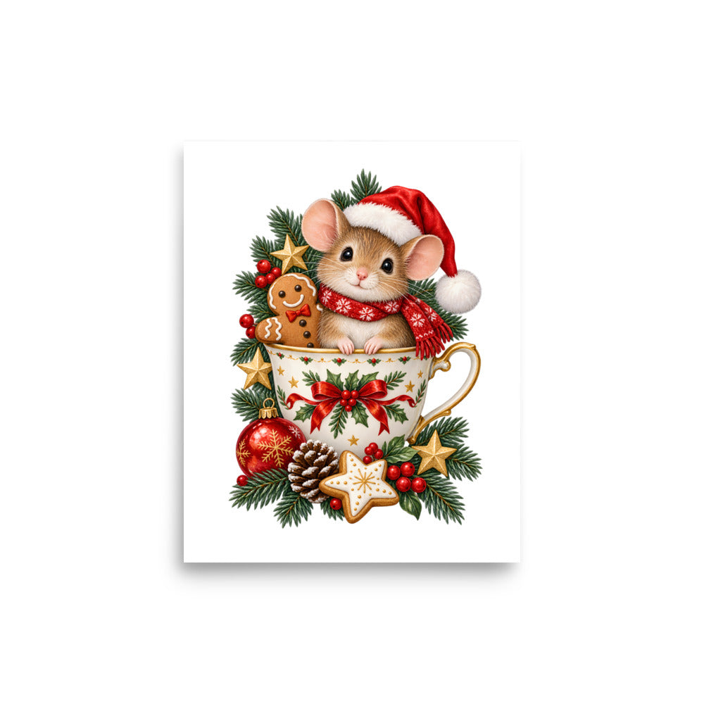 Weihnachtsmaus – Poster 8 × 10 Zoll
