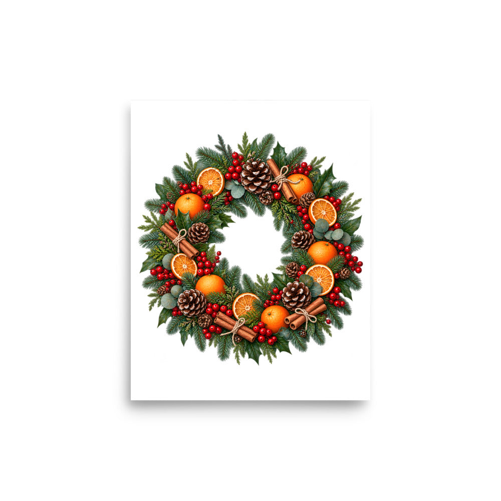 Weihnachtskranz – Poster 8 × 10 Zoll