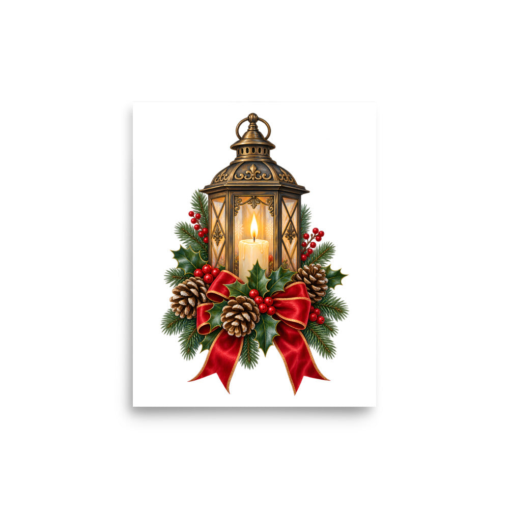 Weihnachtslaterne – Poster 8 × 10 Zoll