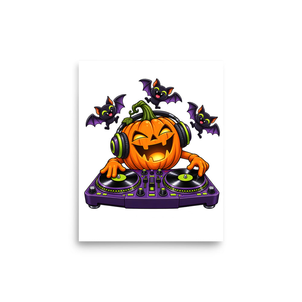 Kürbis-DJ – Poster 8 × 10 Zoll
