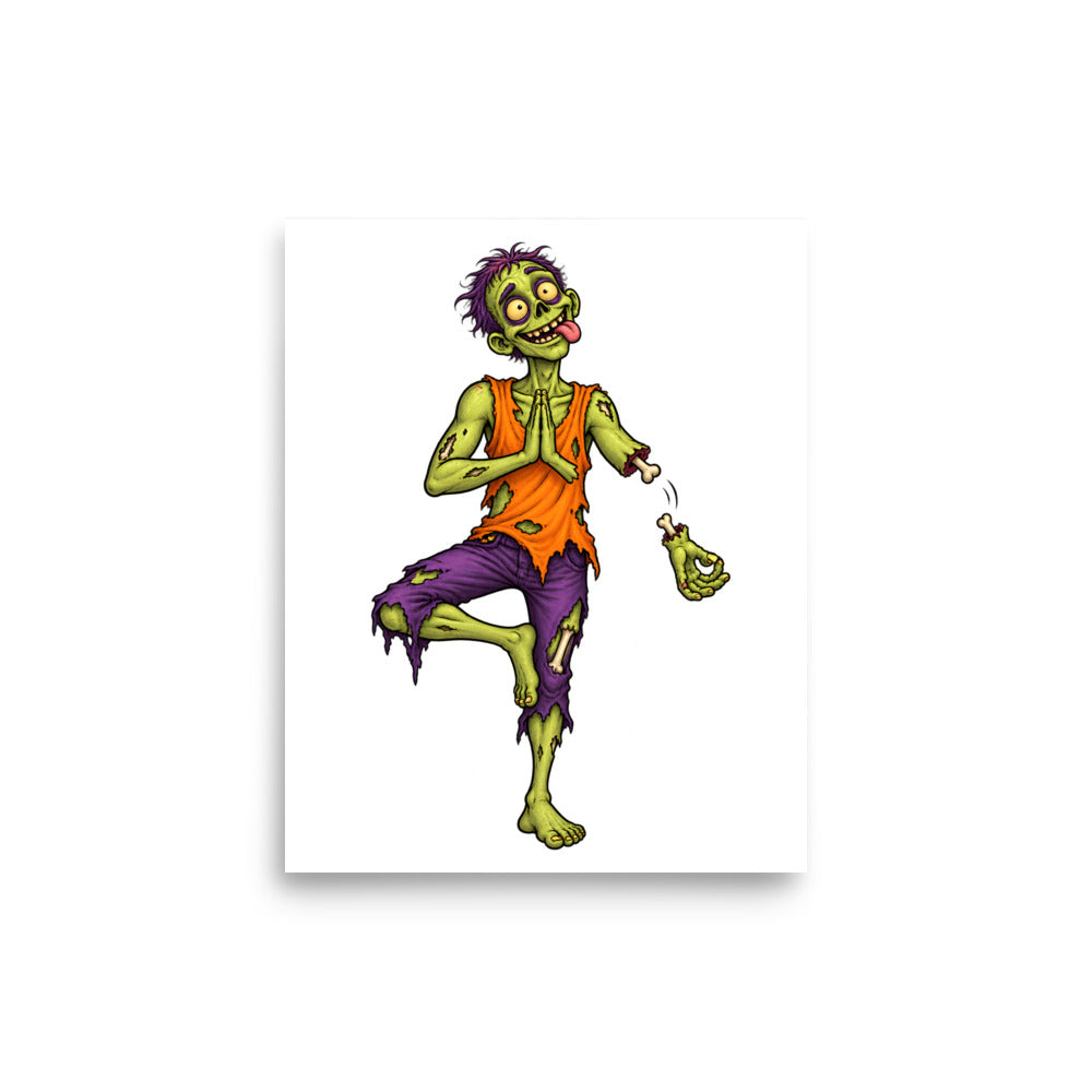 Zombie-Yoga – Poster 8 × 10 Zoll