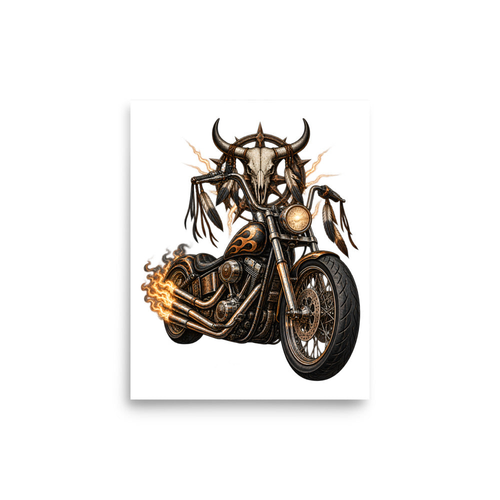 Donner auf zwei Rädern – Poster 8 × 10 Zoll