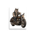 Wolf im Leder – Poster 8 × 10 Zoll