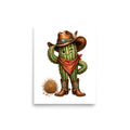 Kaktus mit Cowboyhut – Poster 8 × 10 Zoll