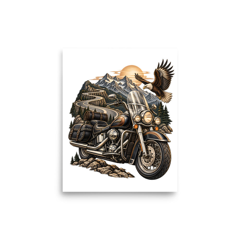 Freiheit am Bergpass – Poster 8 × 10 Zoll