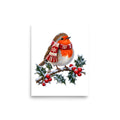 Rotkehlchen im Frost – Poster 8 × 10 Zoll