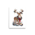 Winterhirsch mit Sternen – Poster 8 × 10 Zoll