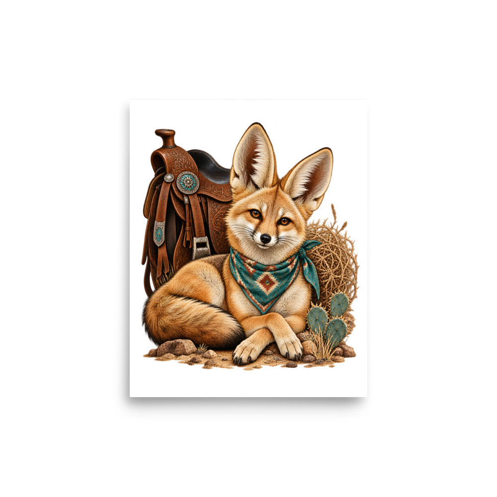 Wüstenfuchs auf Reise – Poster 8 × 10 Zoll