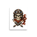 Totenkopf im Gegenwind – Poster 8 × 10 Zoll