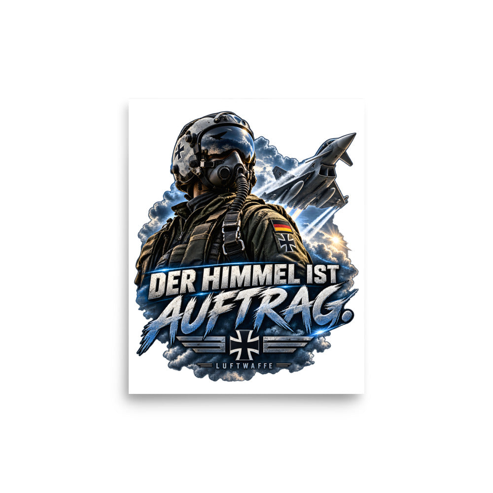 Der Himmel ist Auftrag - Luftwaffe – Poster 8 × 10 Zoll