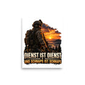 Soldat vor Sonnenuntergang mit Spruch – Poster 8 × 10 Zoll
