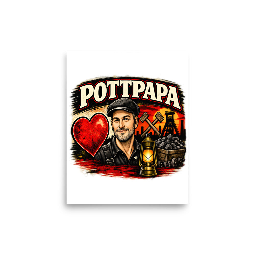 Pottpapa Bergmanns-Porträt – Poster 8 × 10 Zoll