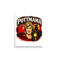 Pottmama mit Grubenlampe und Förderturm – Poster 8 × 10 Zoll