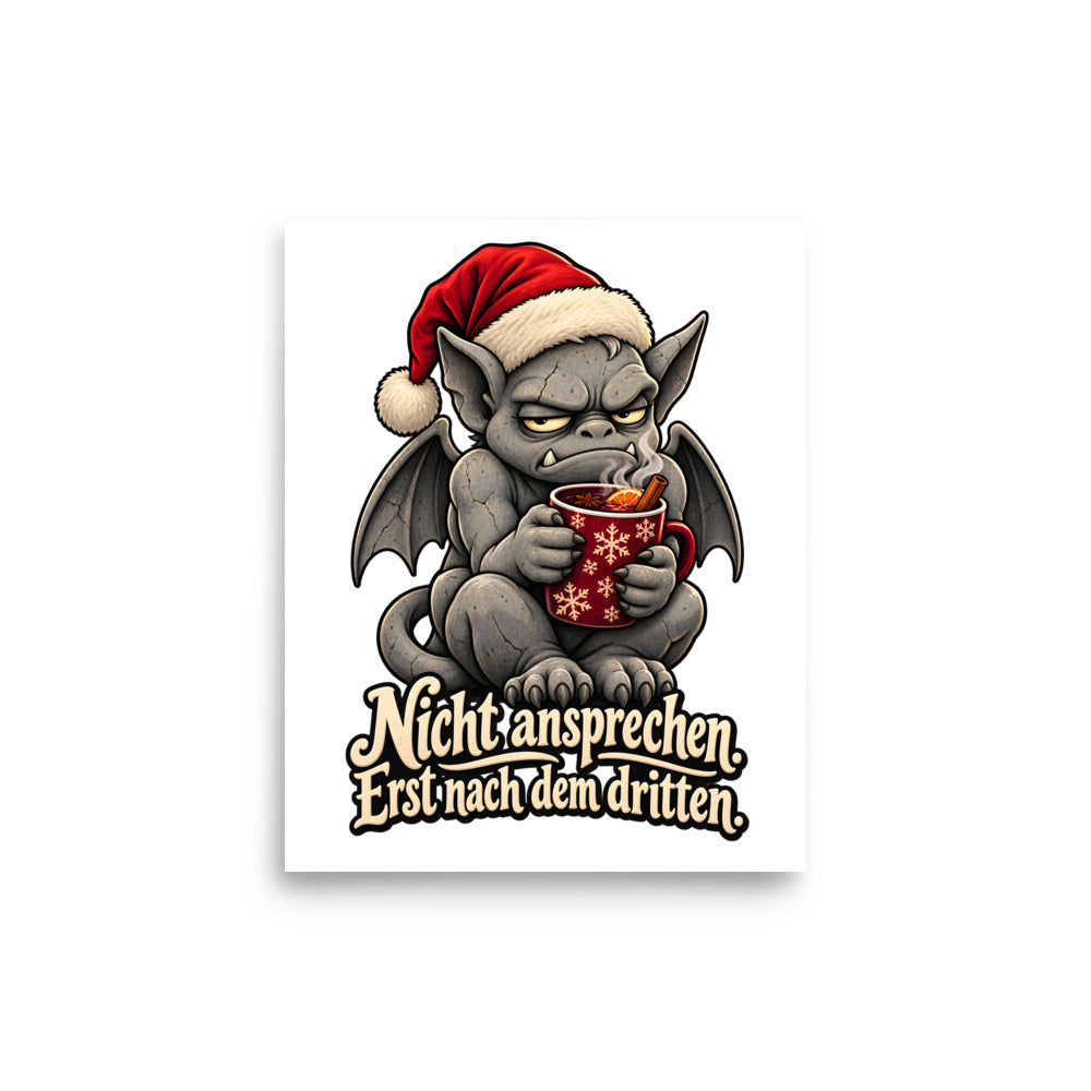 Glühwein-Gargoyle – Poster 8 × 10 Zoll