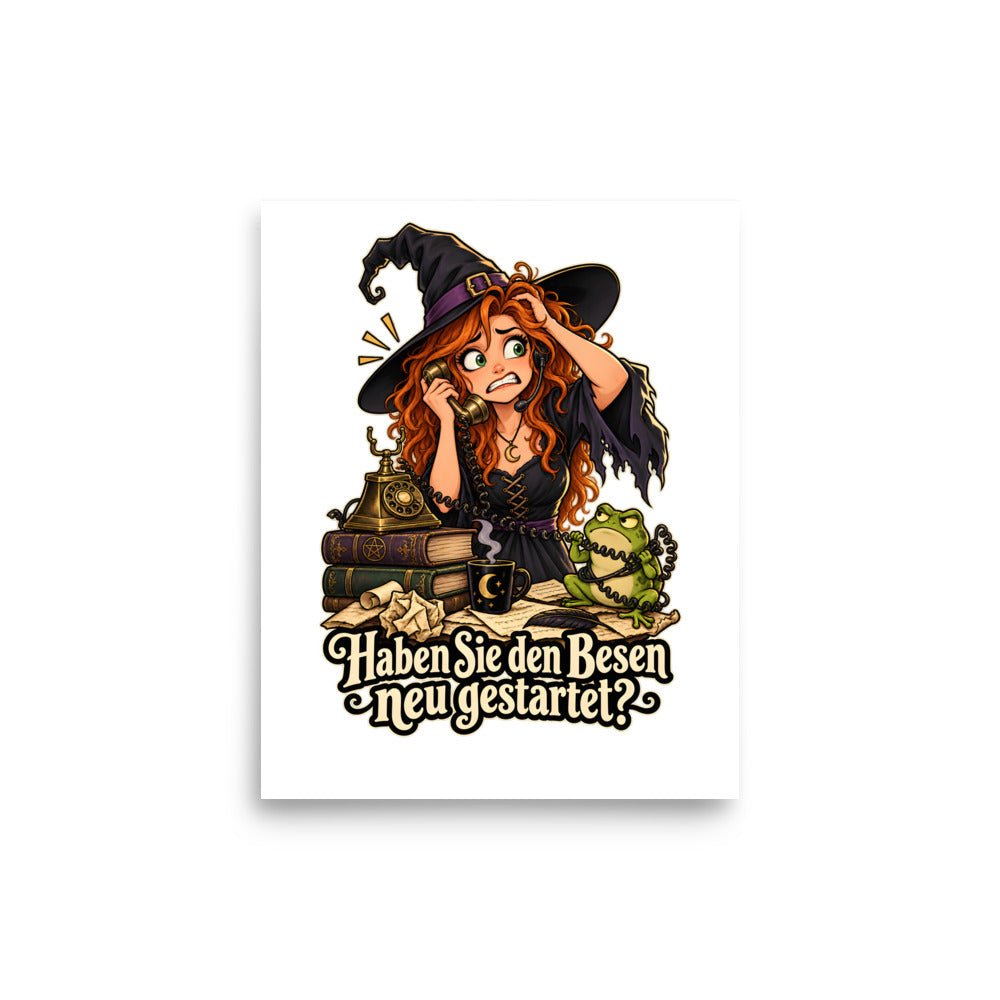 Hotline-Hexe – Poster 8 × 10 Zoll