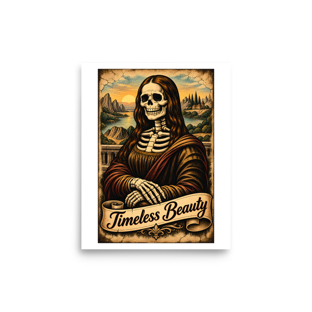 Skelett Mona Lisa - Timeless Beauty – Poster 8 × 10 Zoll