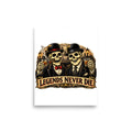 Legends Never Die mit Skelett-Anzug – Poster 8 × 10 Zoll