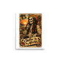 Skelett mit Rasta-Mütze am Strand – Poster 8 × 10 Zoll