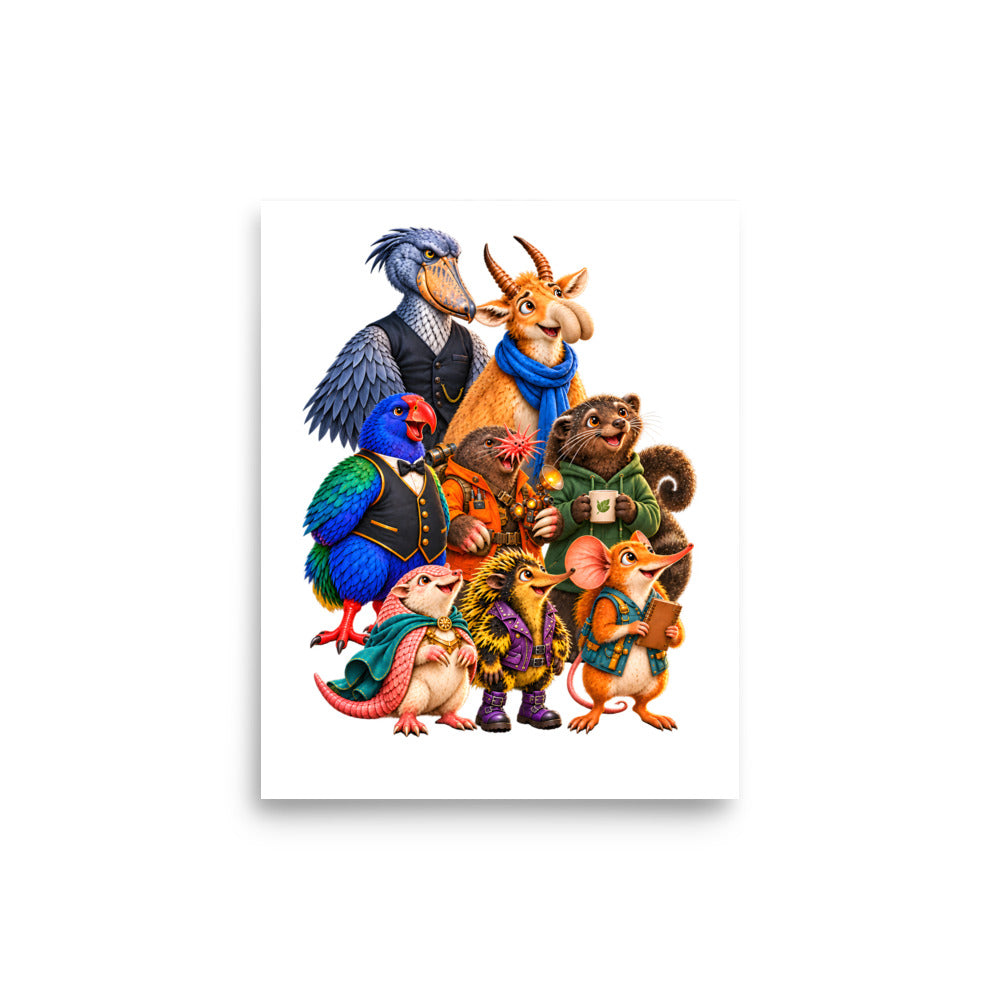 Die Wilde Acht – Alle acht Freunde – Poster 8 × 10 Zoll – für Eltern