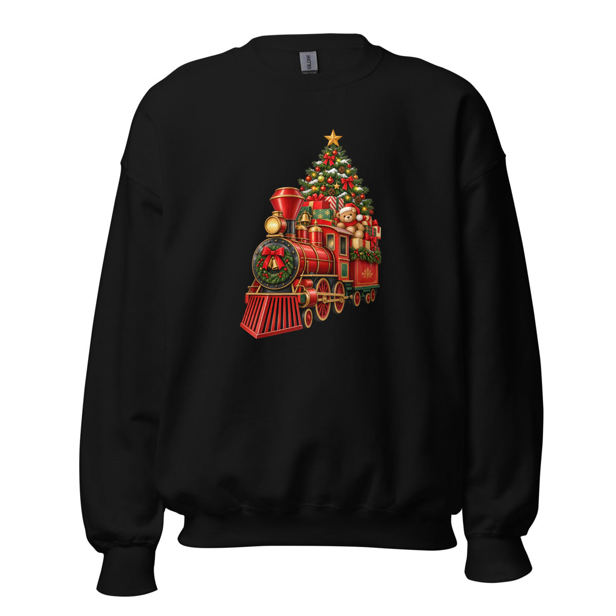Weihnachtszug – Sweatshirt – großer Frontdruck