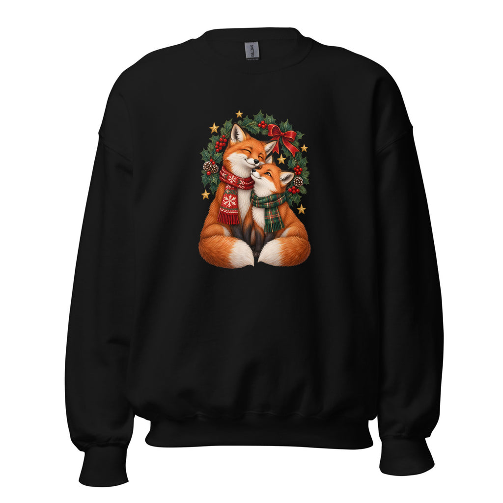 Winterfuchsduo – Sweatshirt – großer Frontdruck