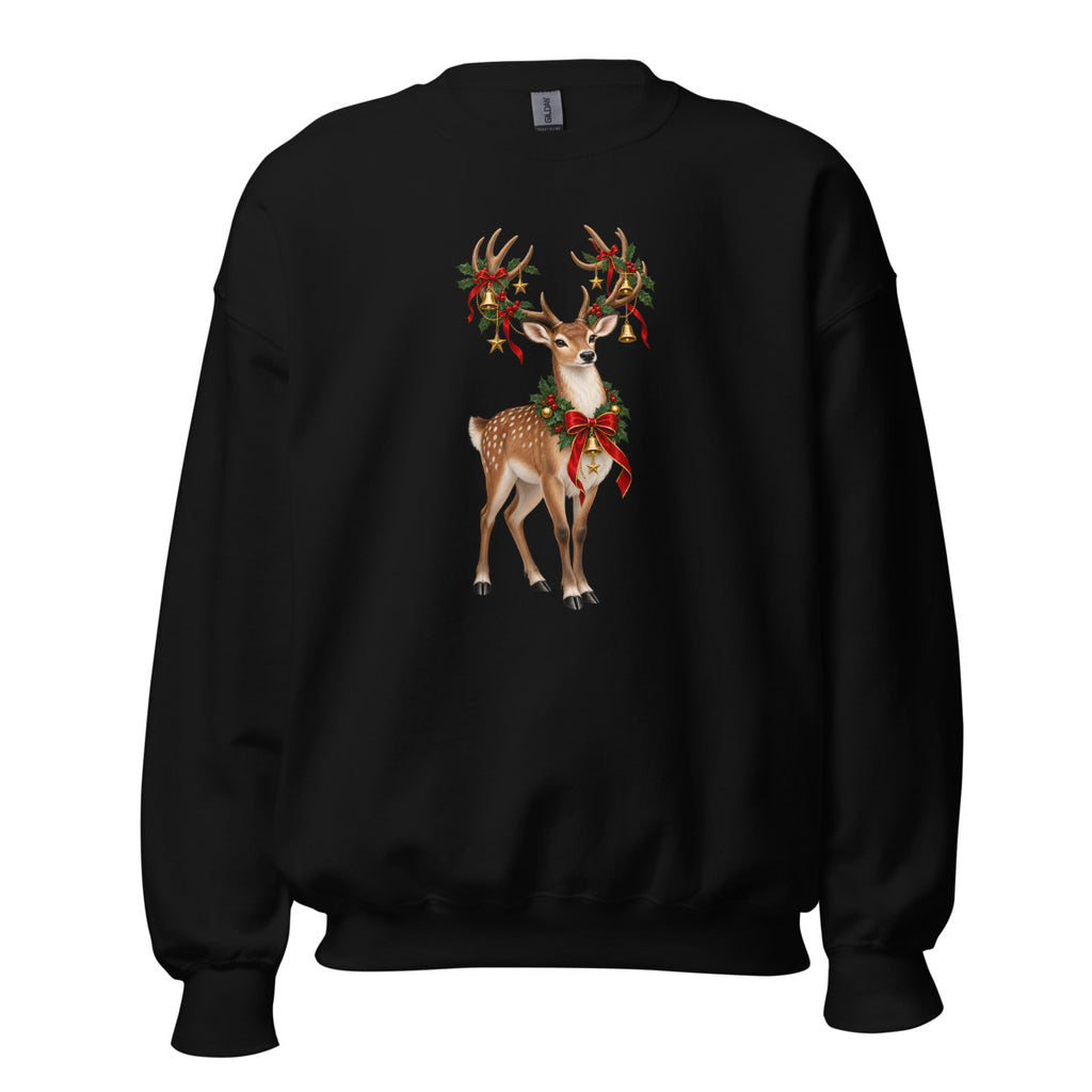 Weihnachtshirsch – Sweatshirt – großer Frontdruck