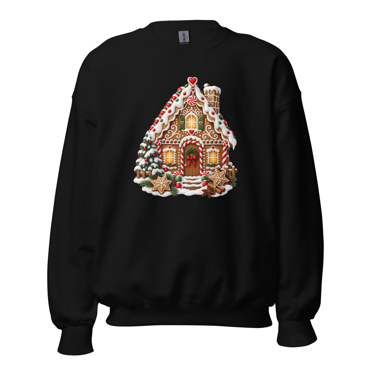 Lebkuchenhaus – Sweatshirt – großer Frontdruck