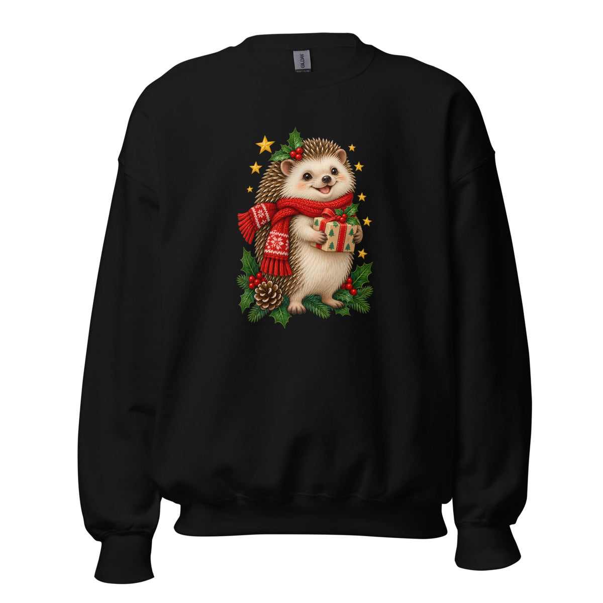 Weihnachtsigel – Sweatshirt – großer Frontdruck