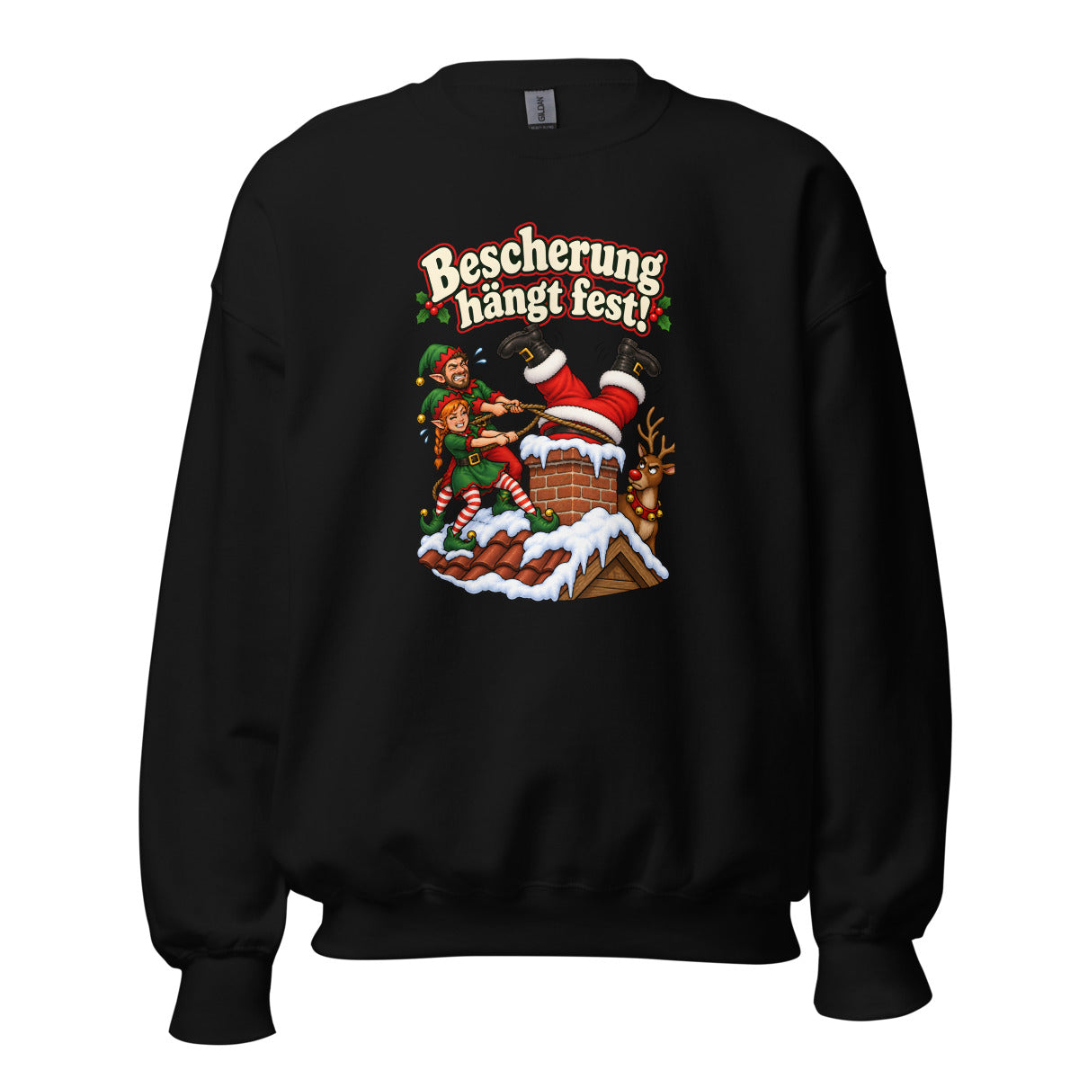 Bescherung hängt fest! – Sweatshirt – großer Frontdruck