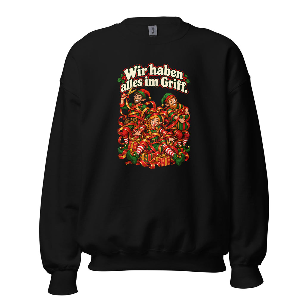 Wir haben alles im Griff. – Sweatshirt – großer Frontdruck