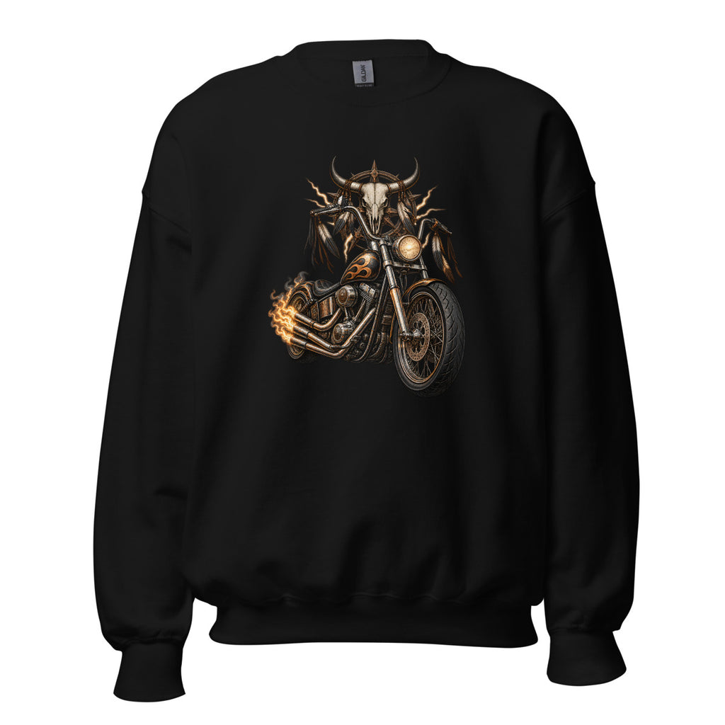 Donner auf zwei Rädern – Sweatshirt – großer Frontdruck