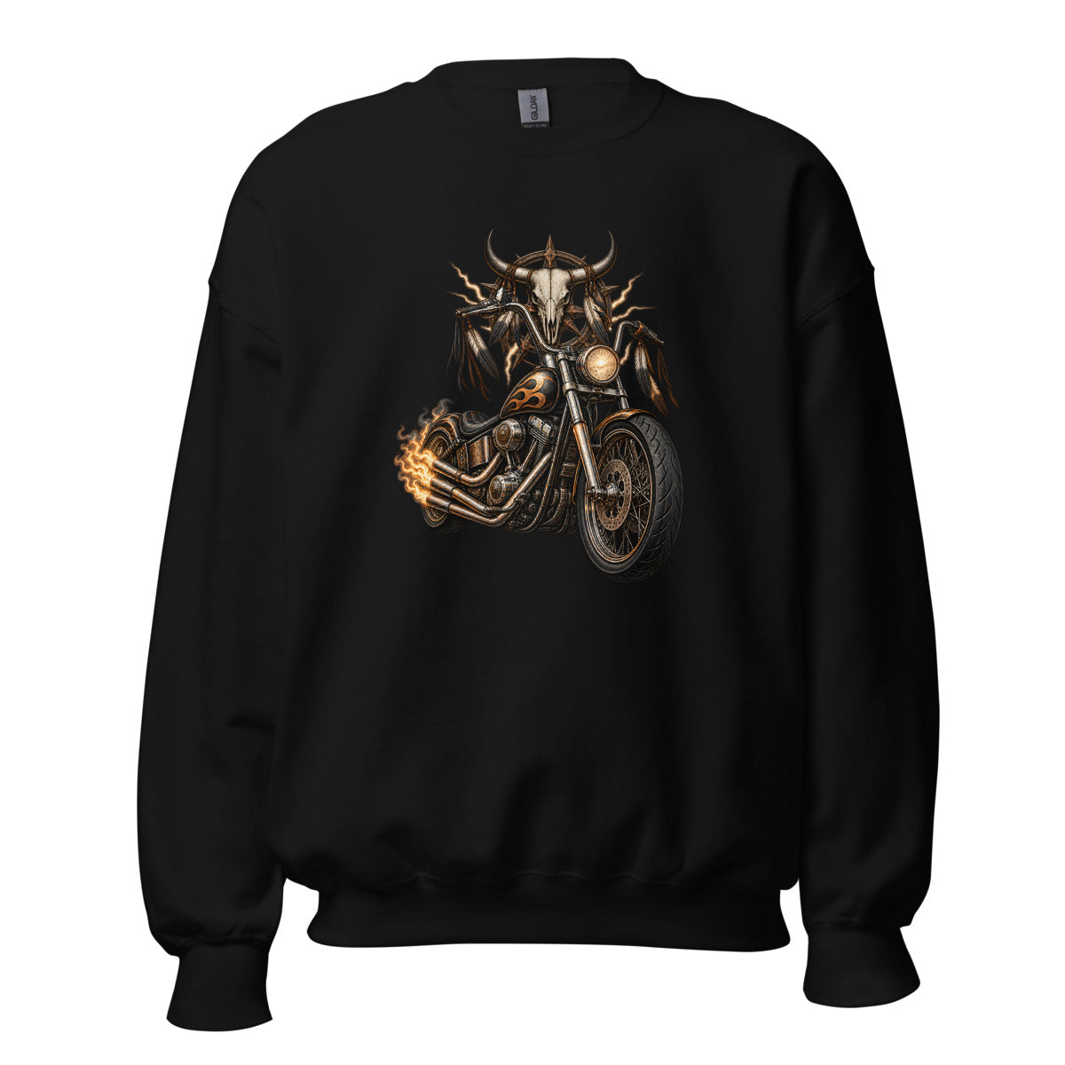 Donner auf zwei Rädern – Sweatshirt – großer Frontdruck
