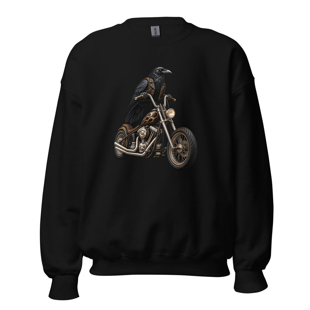 Rabe auf der Maschine – Sweatshirt – großer Frontdruck