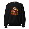 Eule im Strickschal – Sweatshirt – großer Frontdruck