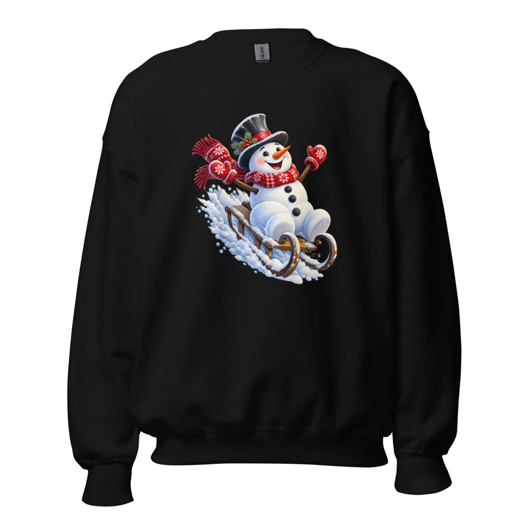 Schneemann auf Abwegen – Sweatshirt – großer Frontdruck