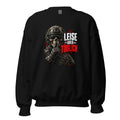 Soldat mit Totenschädel und Shushing-Geste – Sweatshirt – großer Frontdruck