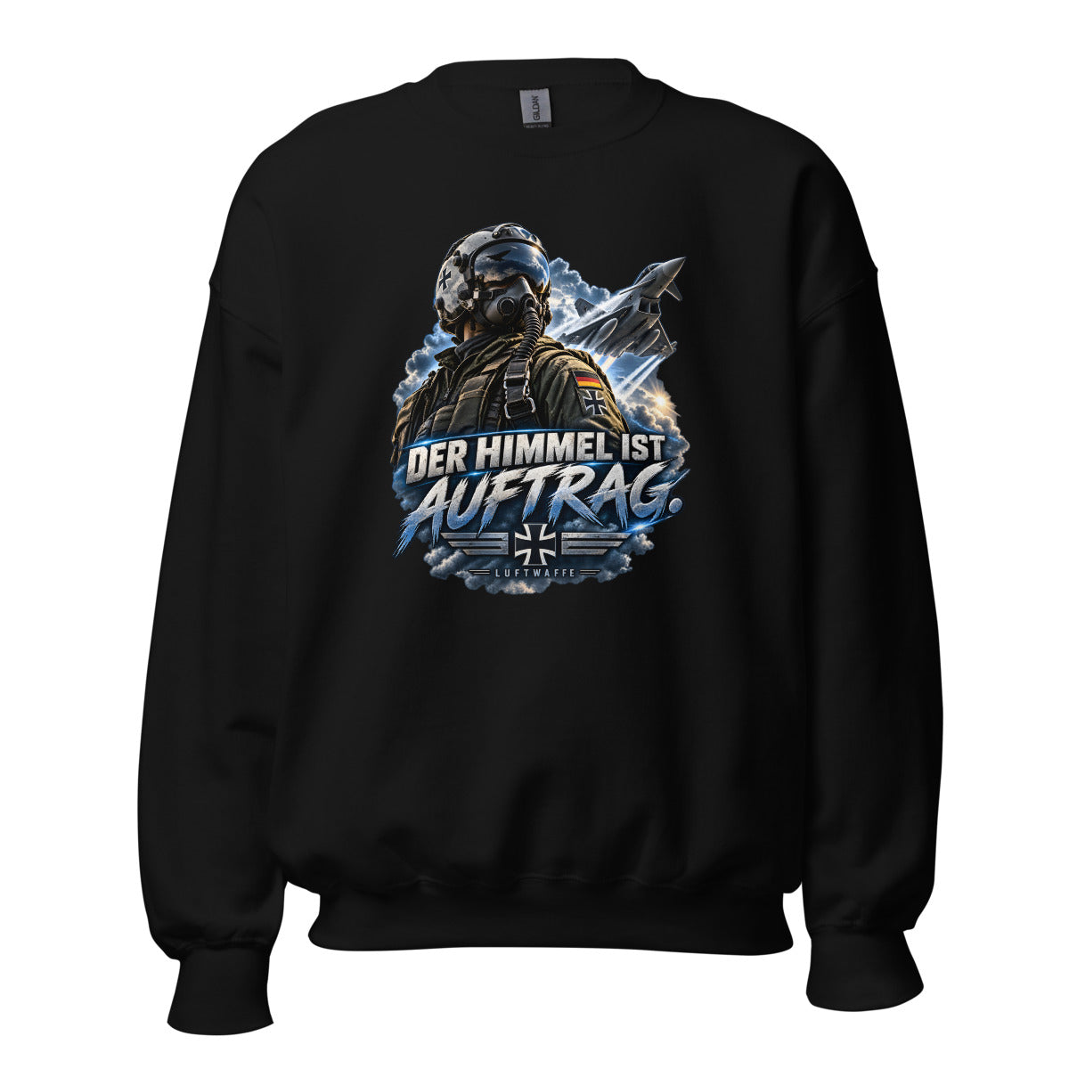 Der Himmel ist Auftrag - Luftwaffe – Sweatshirt – großer Frontdruck
