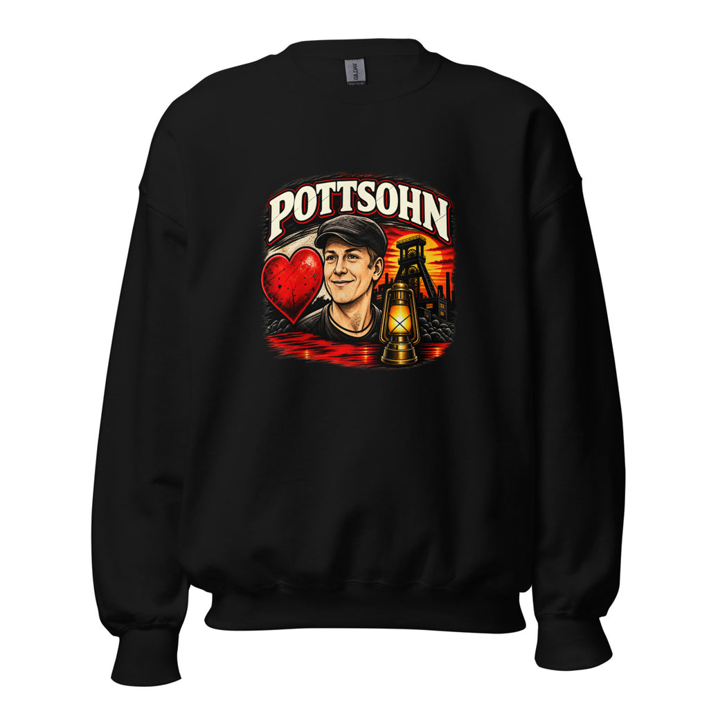 Pottsohn mit Bergmannsmotiv – Sweatshirt – großer Frontdruck