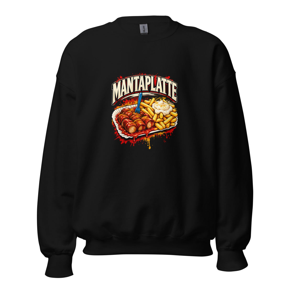 Mantaplatte – Sweatshirt – großer Frontdruck