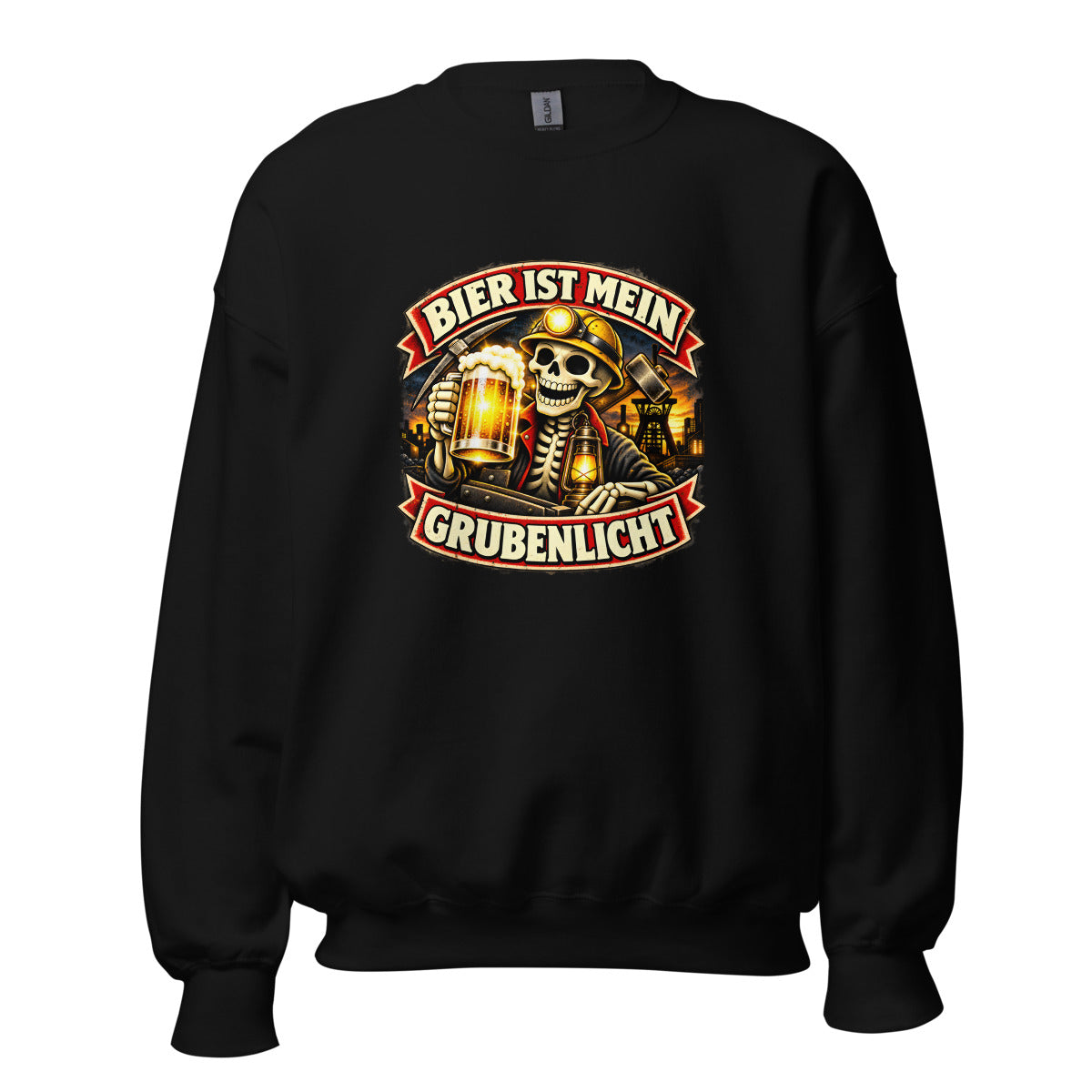 Bier ist mein Grubenlicht – Sweatshirt – großer Frontdruck