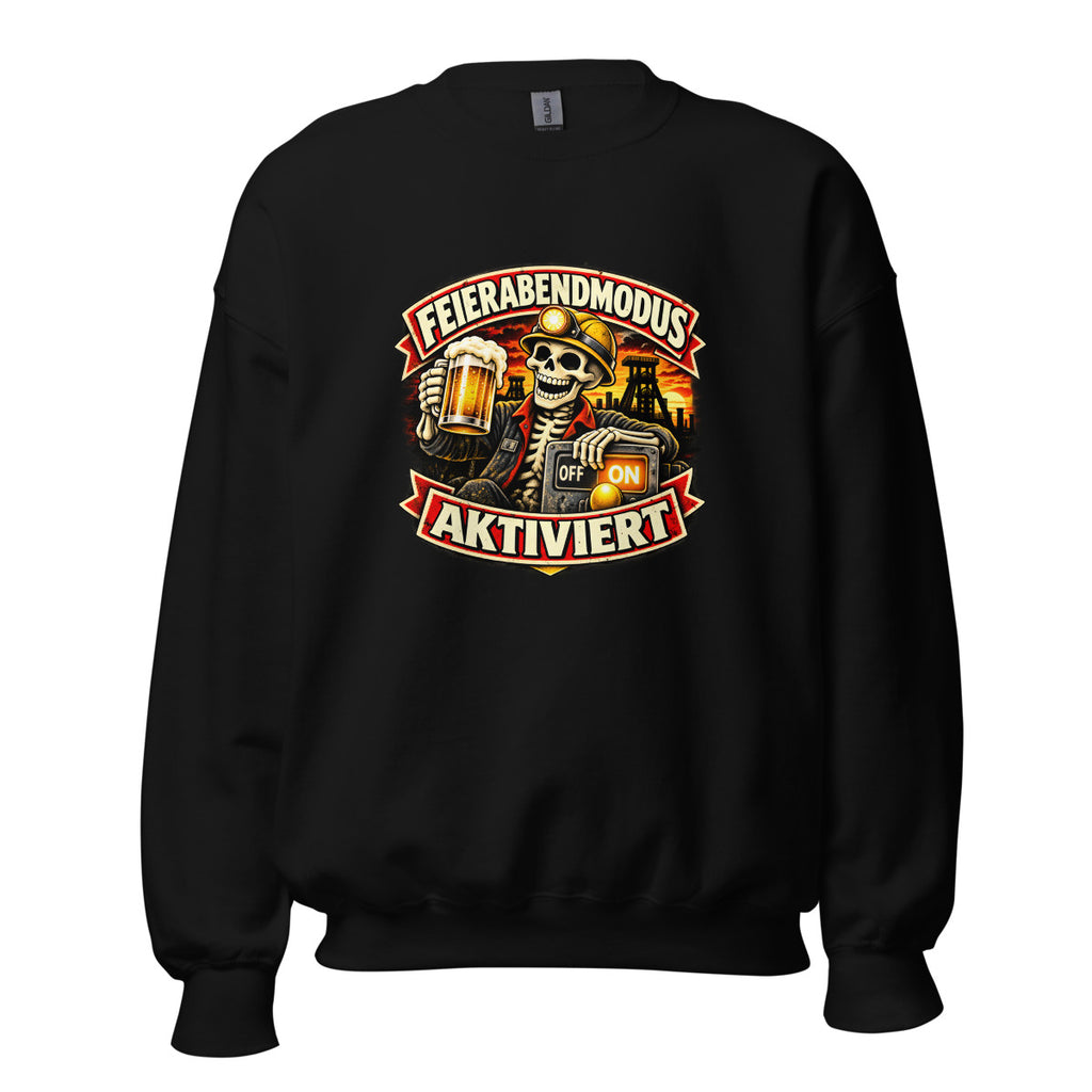 Feierabendmodus aktiviert – Sweatshirt – großer Frontdruck