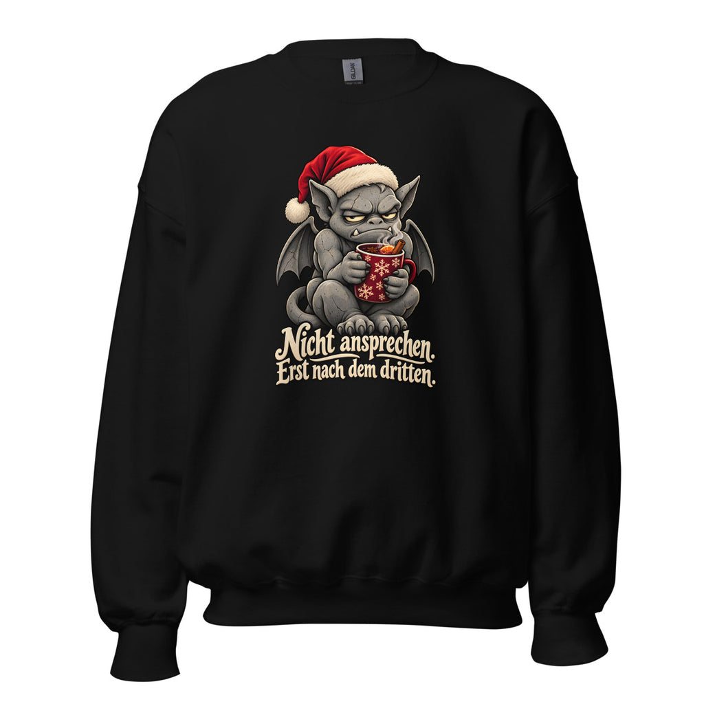 Glühwein-Gargoyle – Sweatshirt – großer Frontdruck