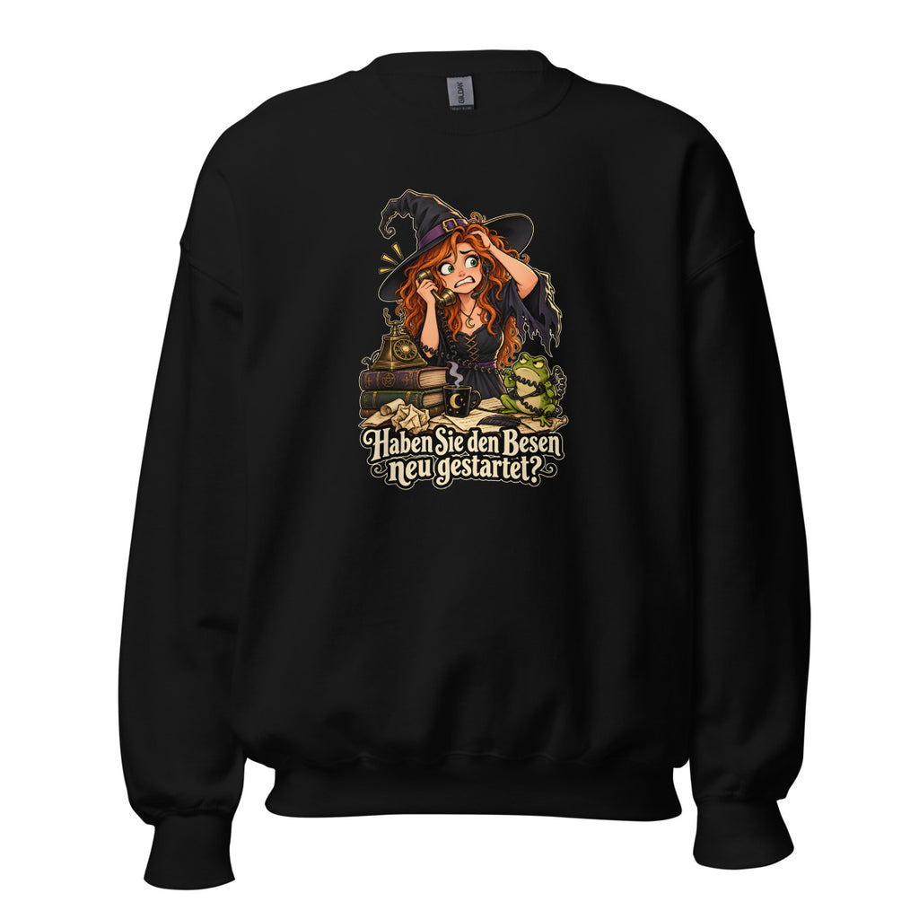 Hotline-Hexe – Sweatshirt – großer Frontdruck