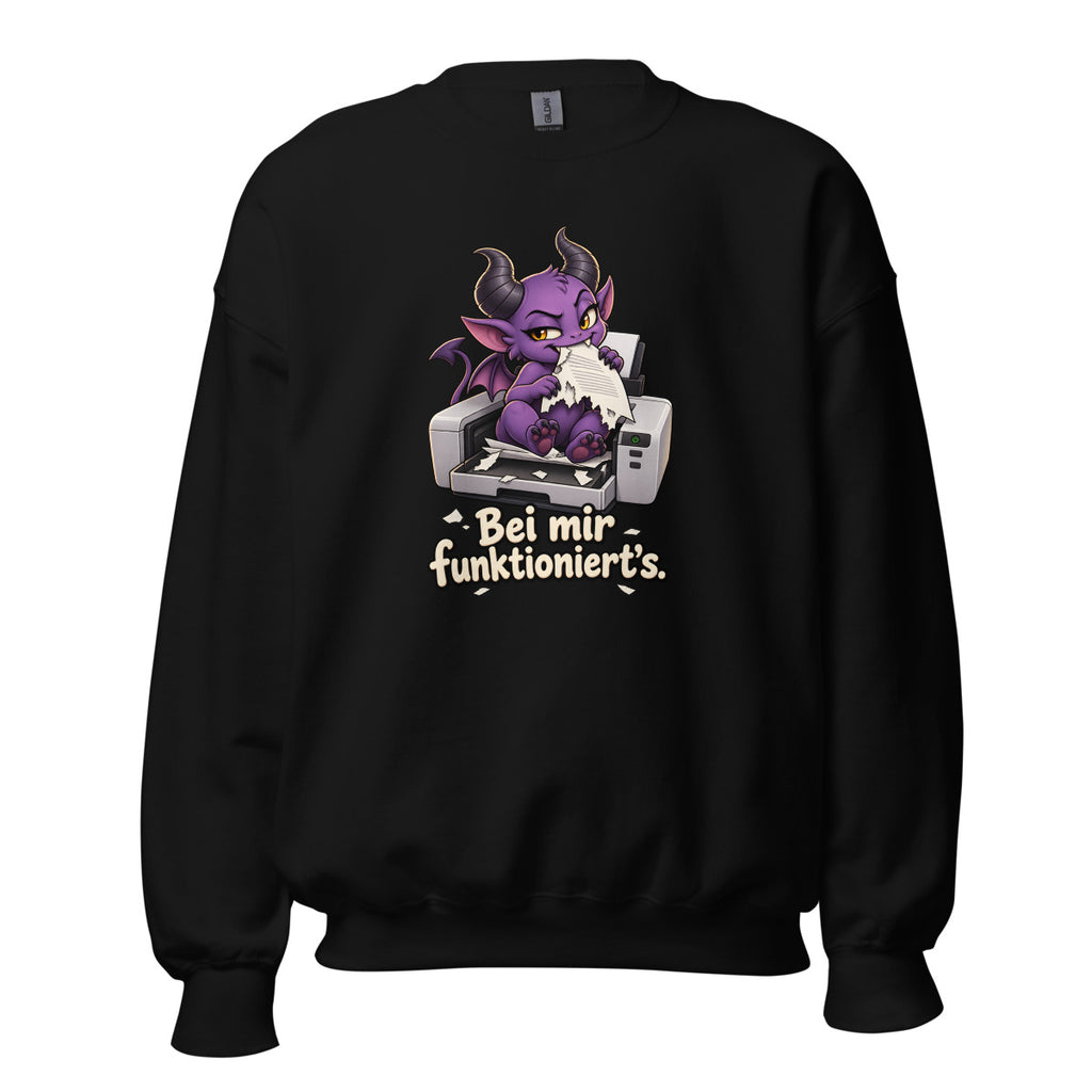 Drucker-Dämon – Sweatshirt – großer Frontdruck